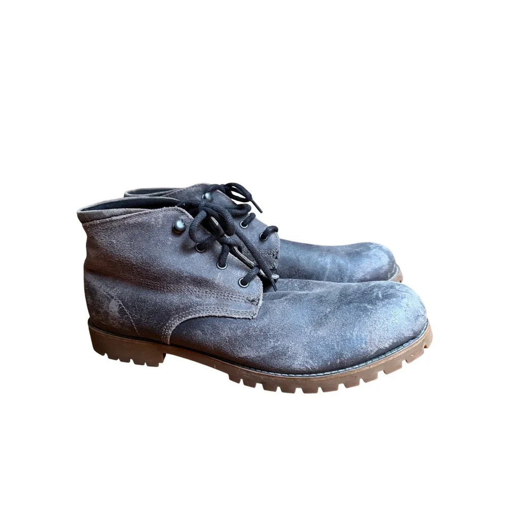 Wolverine Mens W40582 Grey Suede Leather Lace Up Chukka Boots Size 11.5 M‎